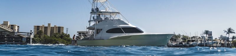 Luxury yacht fishing setup